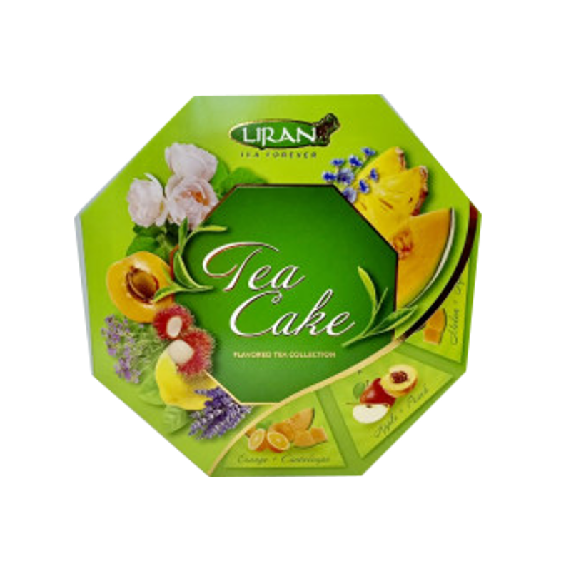 Liran Tea Cake - dárkové balení čajů ve tvaru koláče 80 sáčků