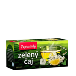 čaj popradský zelený bez a citron 20 sáčků