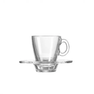 Skleněný šálek a podšálek Aqua 215ml