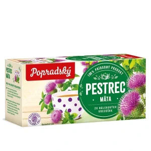 čaj popradský bylinný čaj Ostropestřec s mátou 20 sáčků