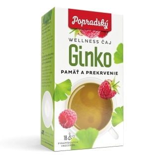 čaj popradský wellness ginko paměť a prokrvení 18 sáčků